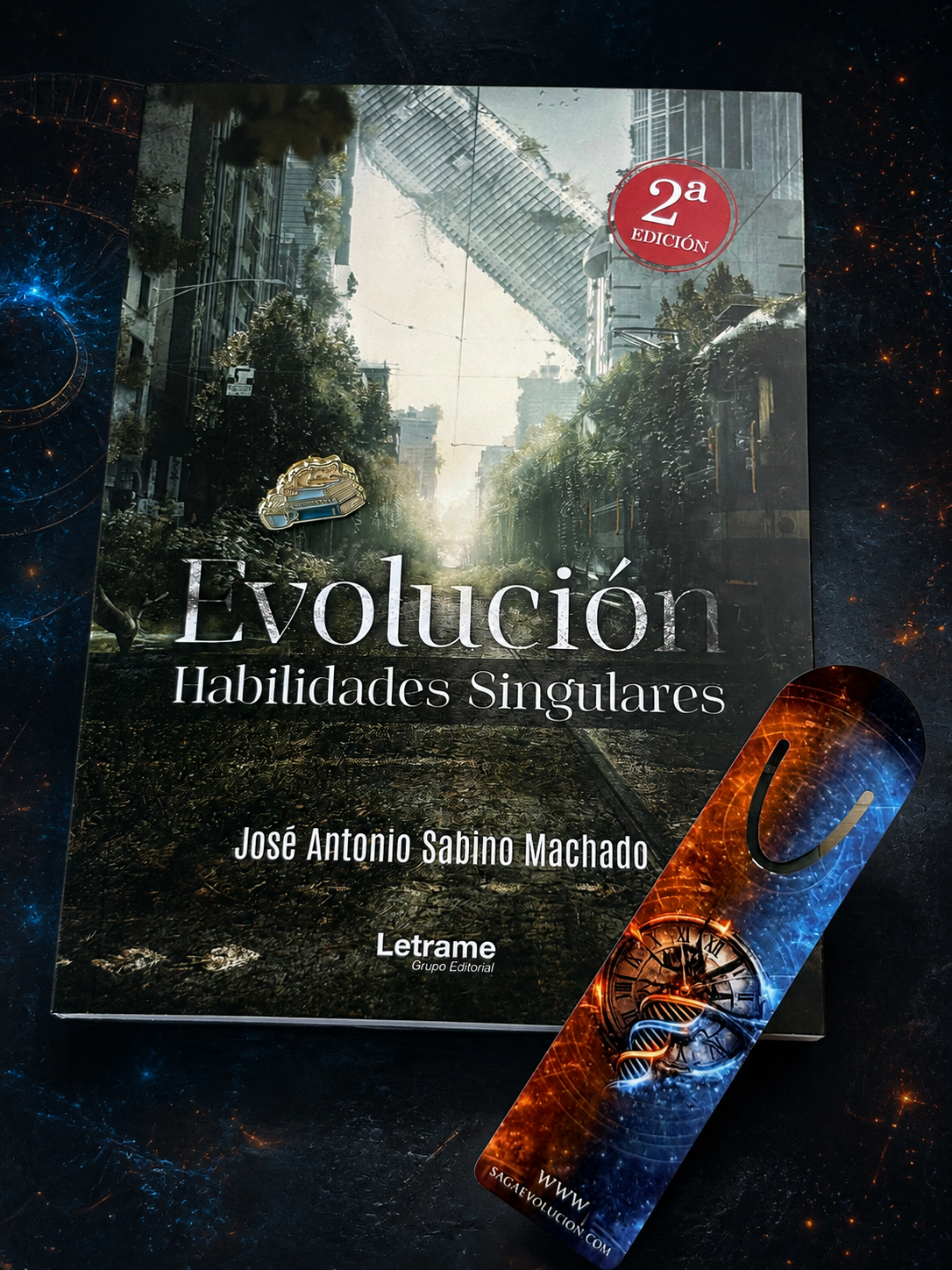 Evolución. Habilidades Singulares con pin y marcapáginas