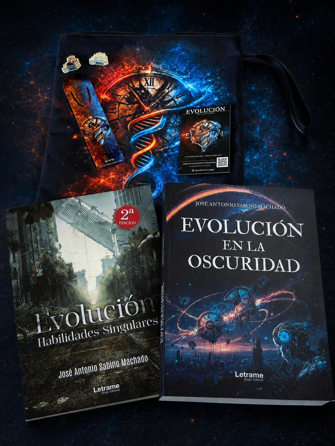 Pack completo Evolución con los dos libros y regalos